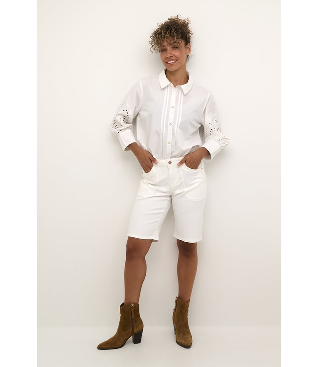 Cream CRAnn Twill Shorts - White