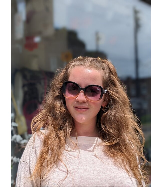 Okkia Anna Butterfly Sunglasses - Black Faded Pink