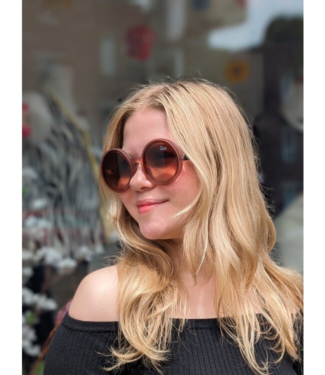 Okkia Monica Circle Sunglasses - Pink Havana