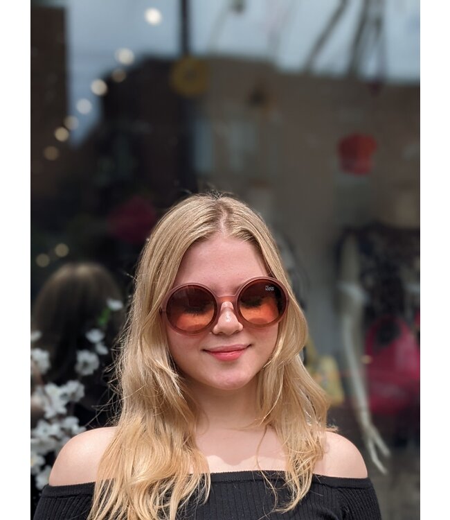 Okkia Monica Circle Sunglasses - Pink Havana