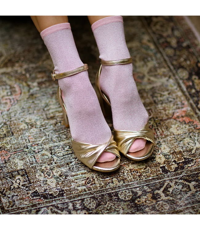 XS Unified Glitter Socks - Rose