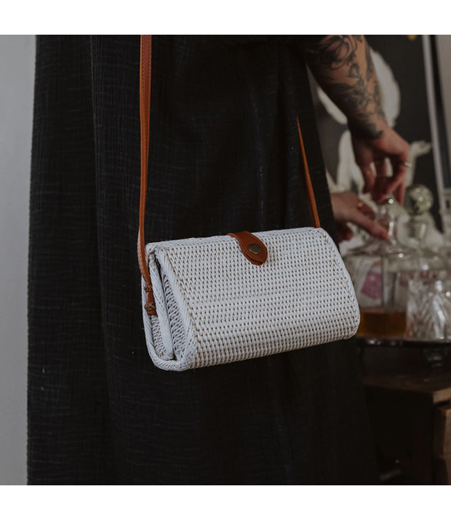 Pokoloko Bali Bag Top Clasp - White