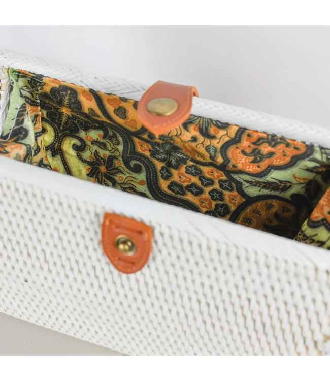 Pokoloko Bali Bag Top Clasp - White