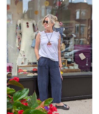 Linen Pants - Navy