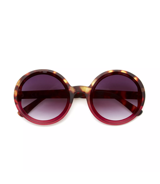 Okkia Monica Circle Sunglasses - Havana Pink