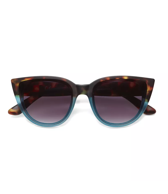 Okkia Silvia Cat Eye Sunglasses - Havana Blue