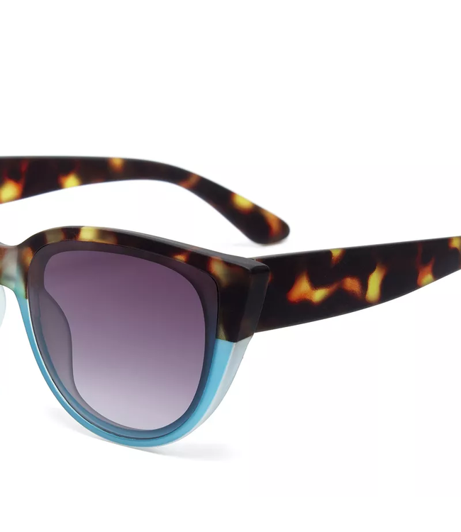 Okkia Silvia Cat Eye Sunglasses - Havana Blue