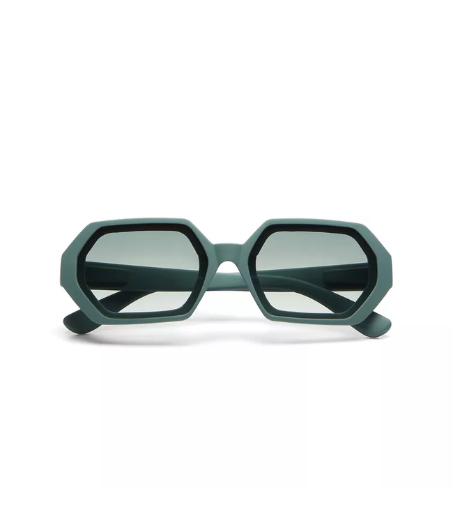 Okkia Andrea Hexagonal Sunglasses - Green Sage