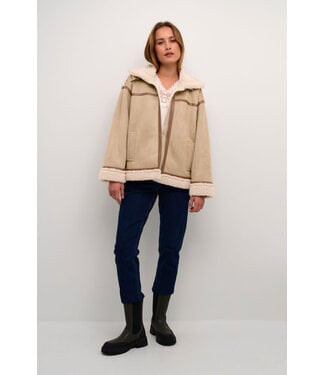 Cream Thelma Aviator Jacket - Crockery