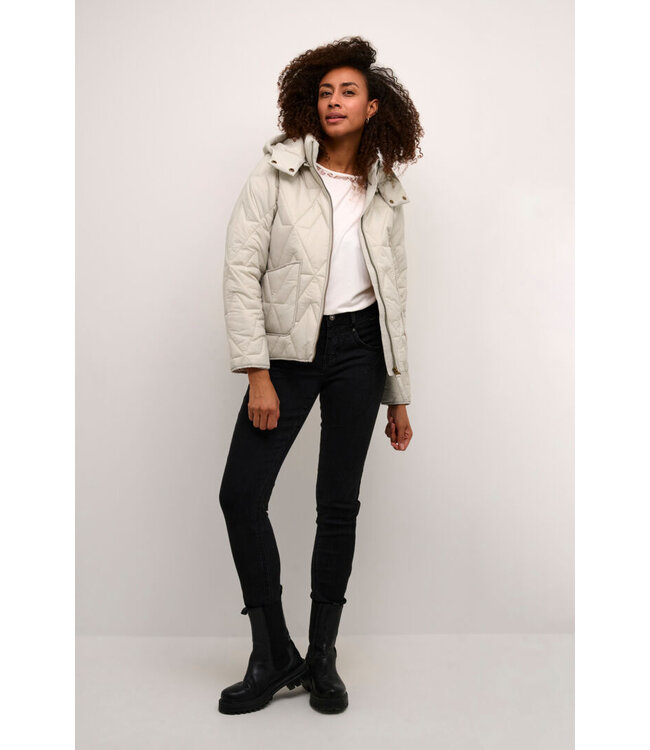 Cream Gaiagro Short Jacket - Feather Gray