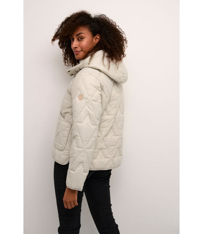 Cream Gaiagro Short Jacket - Feather Gray