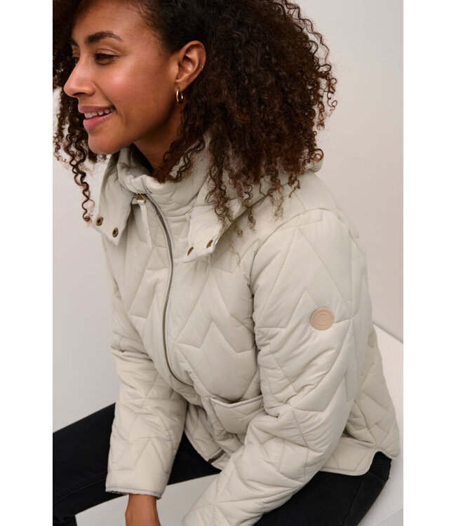 Cream Gaiagro Short Jacket - Feather Gray