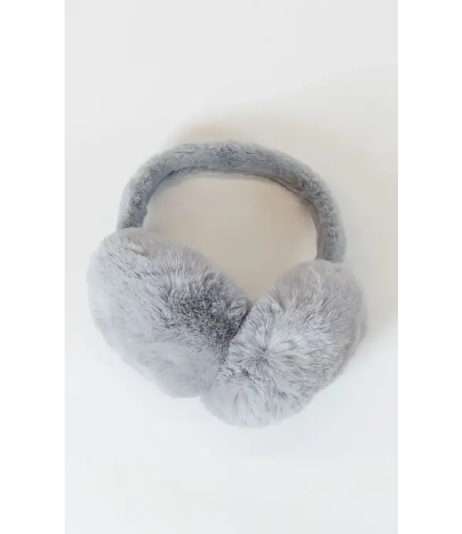 Lyla + Luxe Fuzzy Earmuffs - Grey