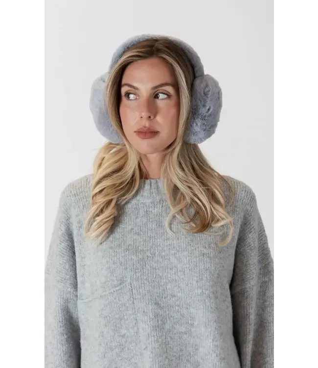 Lyla + Luxe Fuzzy Earmuffs - Grey