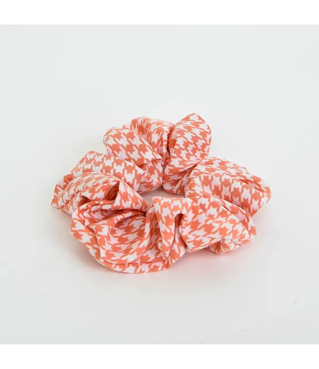 Houndstooth Scrunchie - Pink
