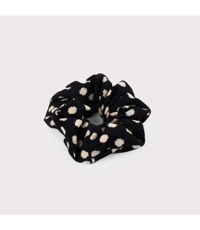 Polka Dot Scrunchie - Black