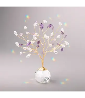 Scout Tree of Protection Suncatcher - Amethyst / Gold