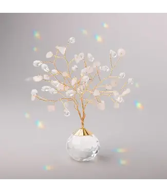 Scout Tree of Love Suncatcher - Rose Quartz / Gold