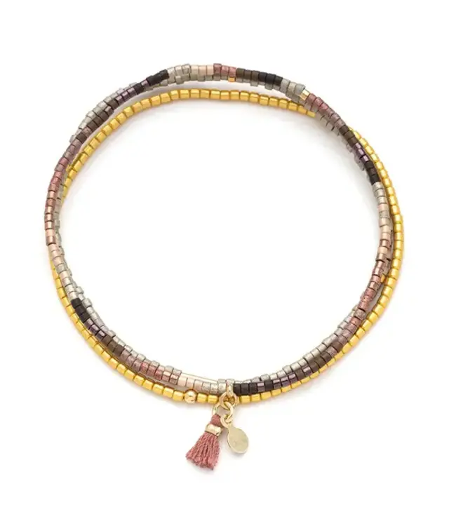 Scout Chromacolor Miyuki Bracelet Trio - Bronze/Gold