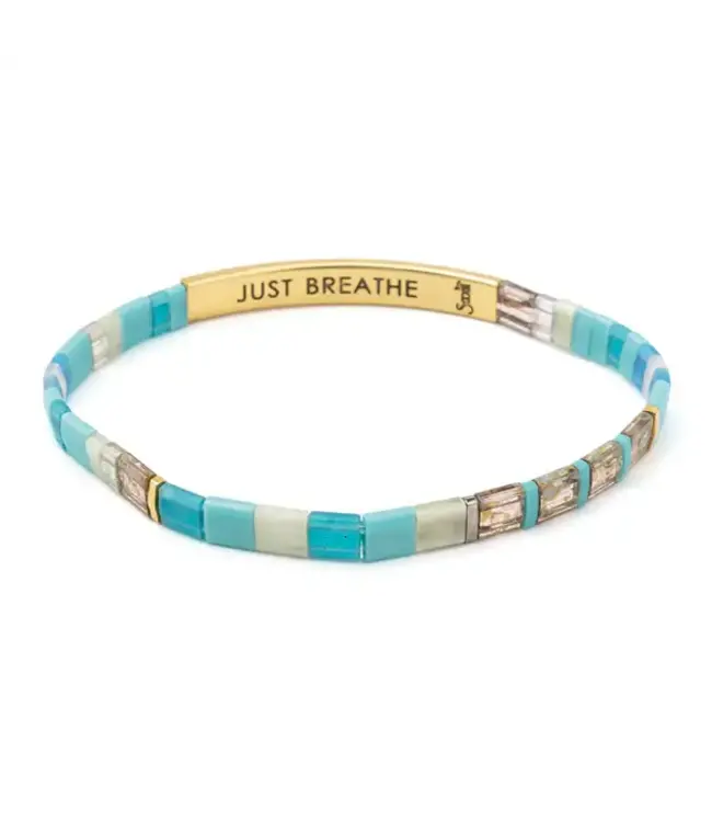 Scout Good Karma Bracelet - Just Breathe - Turquoise/Gold