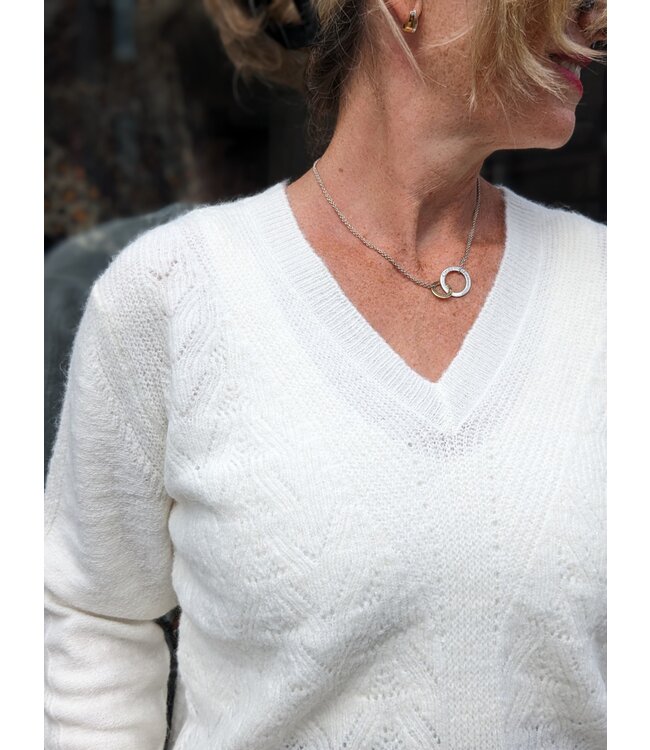 ICHI IHLamora Knit Long Sleeve - Cloud Dancer