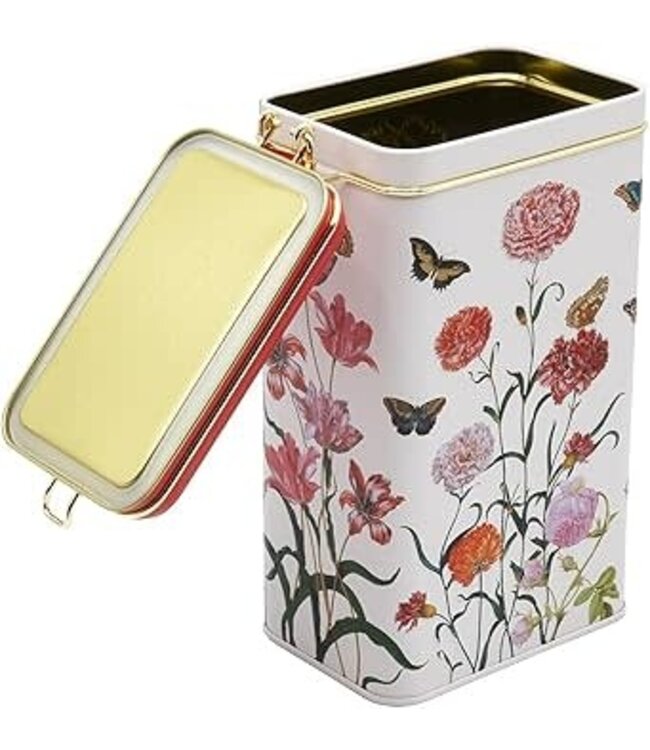 Maria Sibylla Merian Storage Tin - Red/White