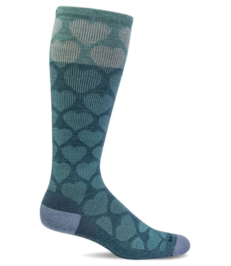 SockWell Compression Socks - Hearts Blue