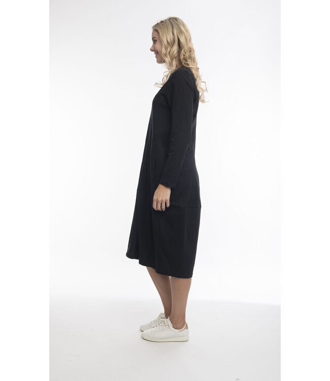 Orientique Panel Bubble Dress - Black