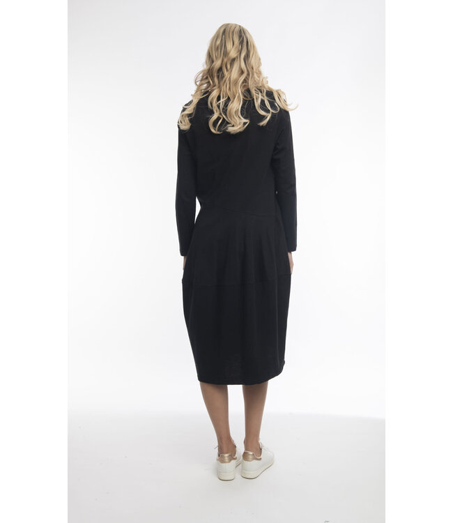 Orientique Panel Bubble Dress - Black