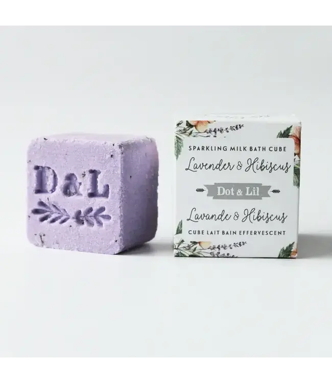 Dot & Lil Lavender & Hibiscus Sparkling Milk Bath Cube