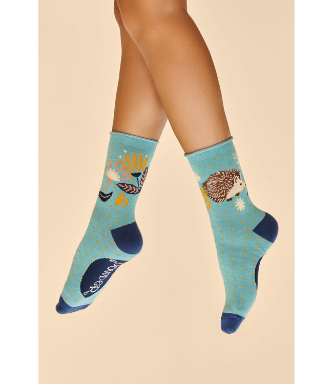 Powder Women's Ankle Socks - Hedgehog Ice