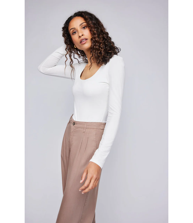 Gentle Fawn Ruthie Scoop Neck Long Sleeve - White