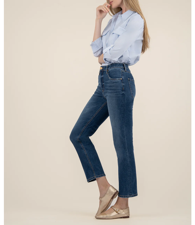 KUT Jeans Elizabeth High Rise Straight Leg - Mid Wash