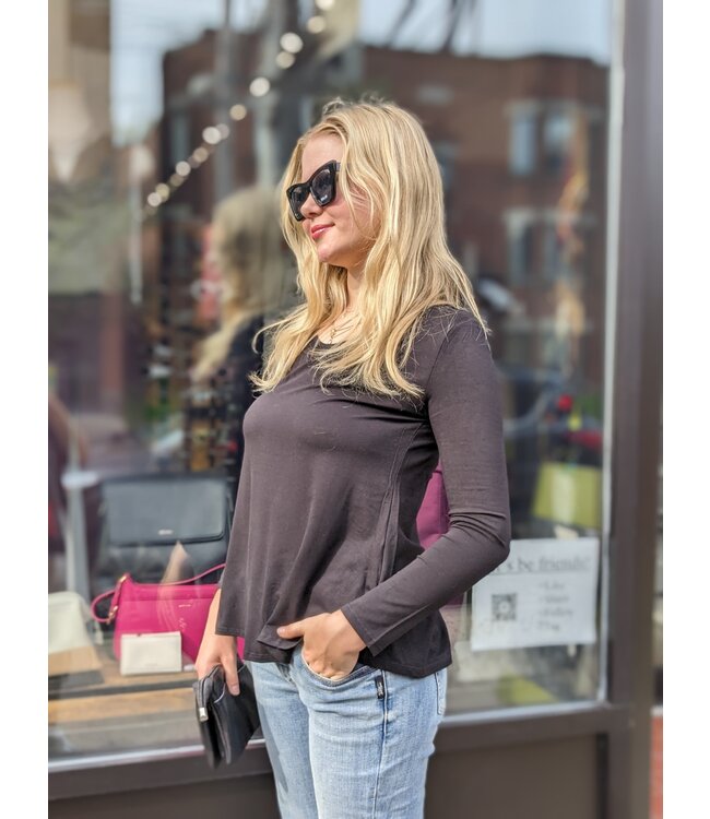 Long Sleeve Crew Neck - Black