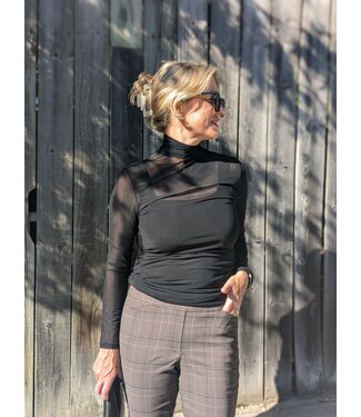 Spanner Mesh Turtleneck - Black