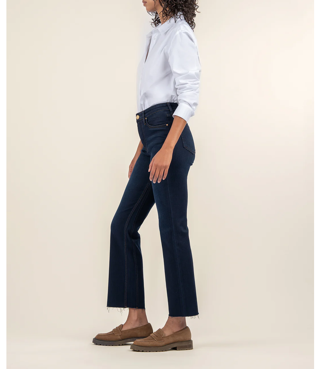 KUT Jeans Kelsey High Rise Ankle Flare - Darkest Wash