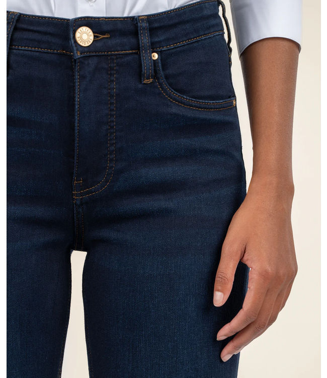 KUT Jeans Kelsey High Rise Ankle Flare - Darkest Wash