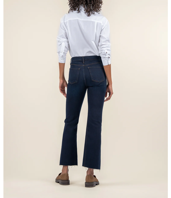 KUT Jeans Kelsey High Rise Ankle Flare - Darkest Wash