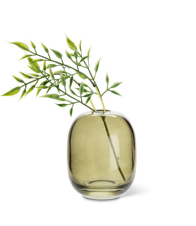 Abbott Medium Barrel Bud Vase - Moss Green