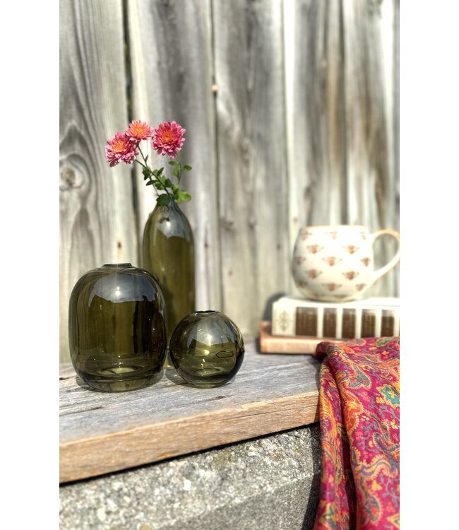Abbott Tall Bud Vase - Moss Green