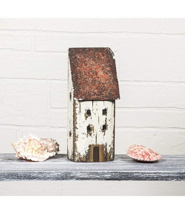 Abbott Medium Tall House - White/Red