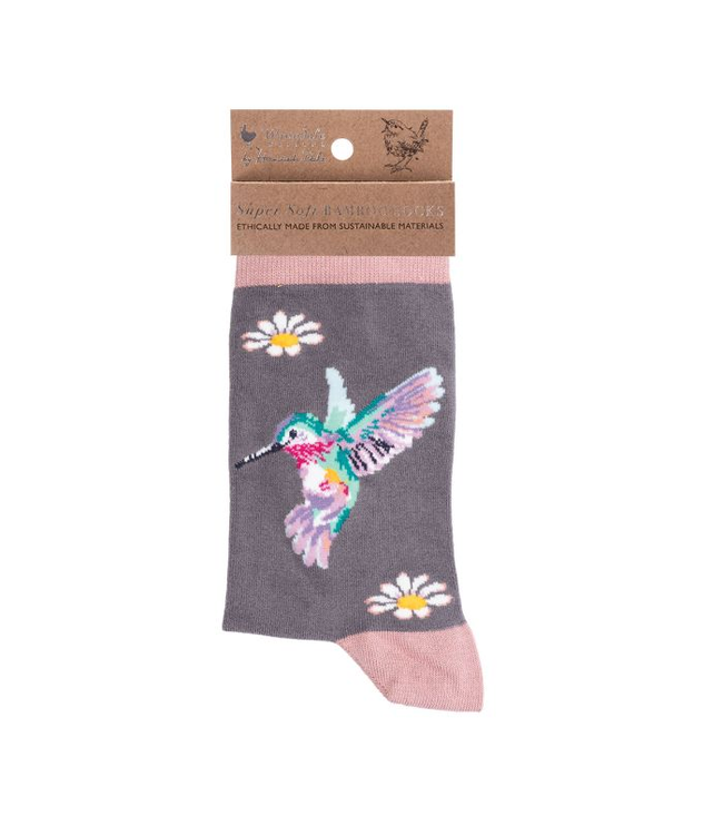 Wrendale Designs Animal Crew Socks - Hummingbird