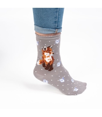 Wrendale Designs Animal Crew Socks - Fox