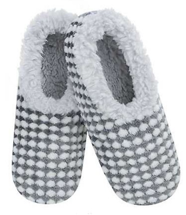 Snoozie Slippers Harlequin Grey Set Me Free