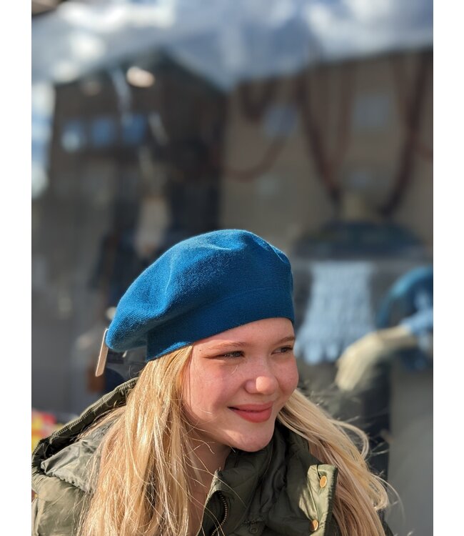 Knit Beret - Teal