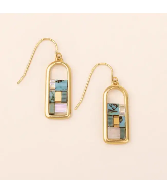 Scout Good Karma Frame Earrings - Turquoise / Gold