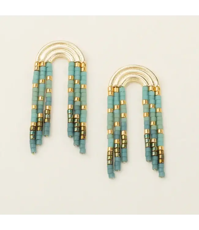 Scout Chromacolor Thread Earrings - Turquoise/ Mint /Gold