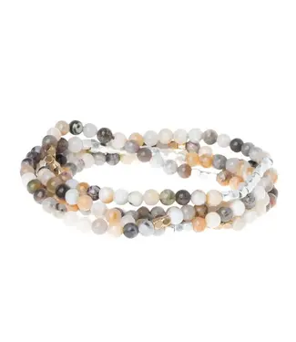 Scout Duo Wrap Bracelet and Necklace - Mexican Onyx / Silver & Gold