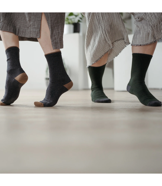 Pokoloko Heel Toe Socks 2 Pk - Forest/Charcoal