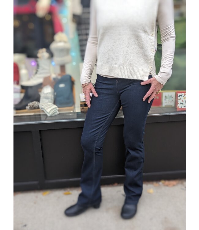 Hue Pull-On Denim Baby Bootcut - Black Indigo Wash